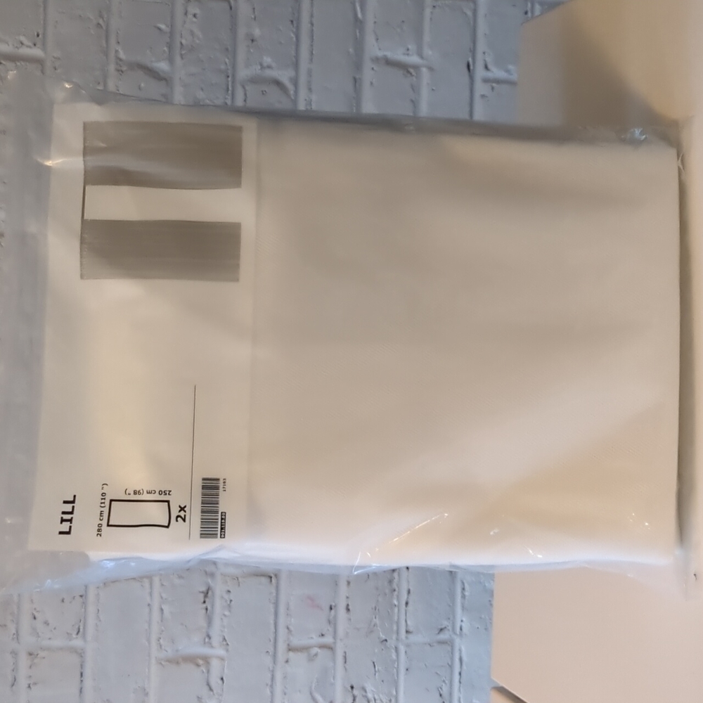 NEW Ikea LILL Lace curtains, 1 pair, white, 110x98